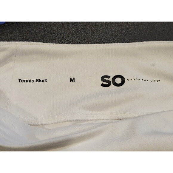 SO Juniors Medium Short Tennis Skirt With Under Shorts White Preppy Cute EUC - Picture 6 of 8